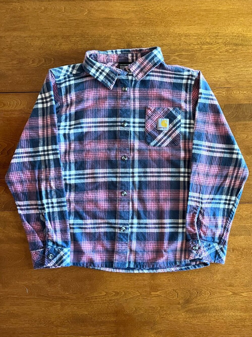 Carhartt pink plaid flannel shirt 12